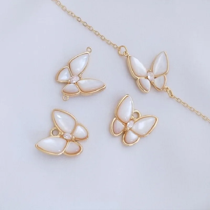 

Ювелирные изделия с подвесками в виде бабочки, 14 к позолоченные подвески, аксессуары из латуни