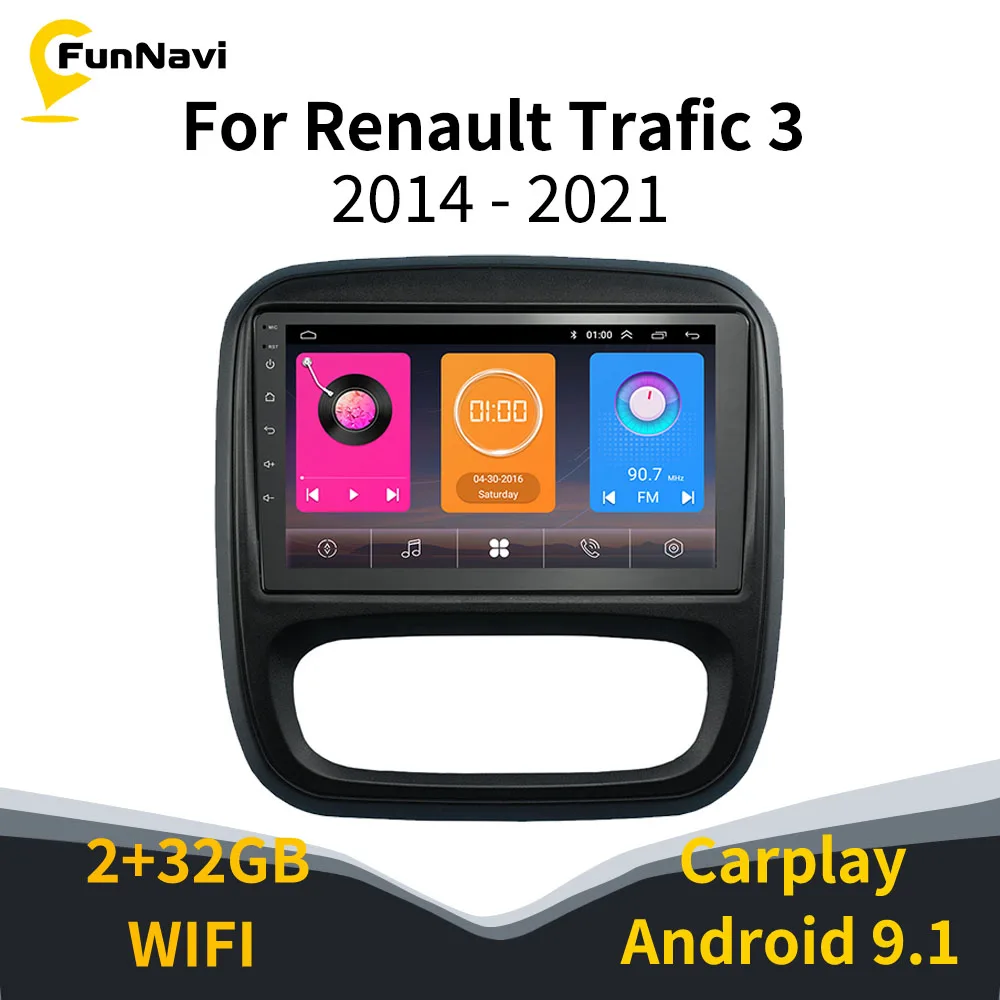 

2 Din Android Car Radio Stereo for Renault Trafic 2015-2019 Autoradio GPS Navigation Car Multimedia Player Head Unit Audio Auto