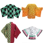 Костюм для косплея для мужчин и женщин CS051, кимоно с жакетом и плащом из аниме убийца демонов, No Yaiba Tanjiro Kamado Giyuu, вечерние Хэллоуина