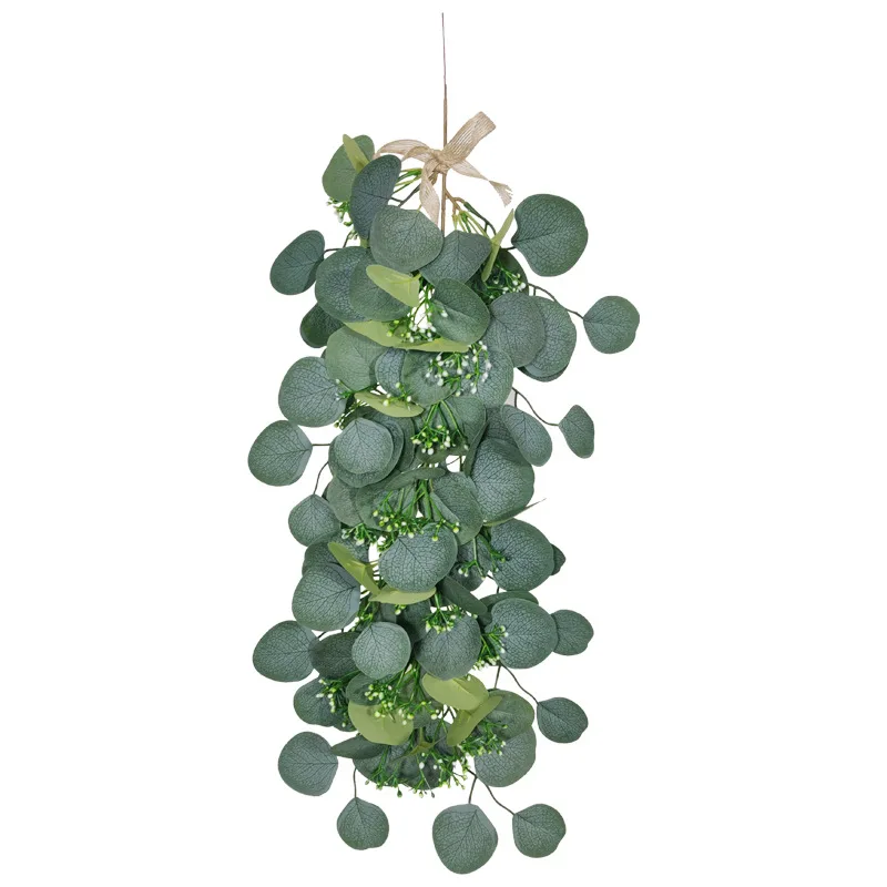 Wall artificial ecualyptus vine for home decor Green Artificial Plant Hanging Leaf Party Garden room Decoration |