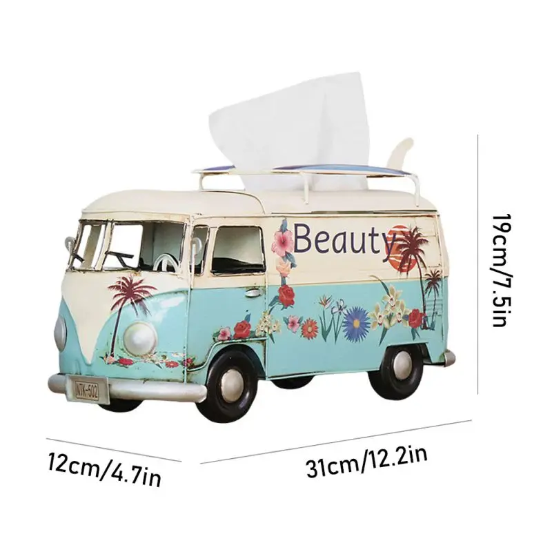 

Retro Car Napkin Holder Case Toilet Paper Organizer, Home Decoration Crafts Vintage Ornaments Living Room Home Decor Tissue Box
