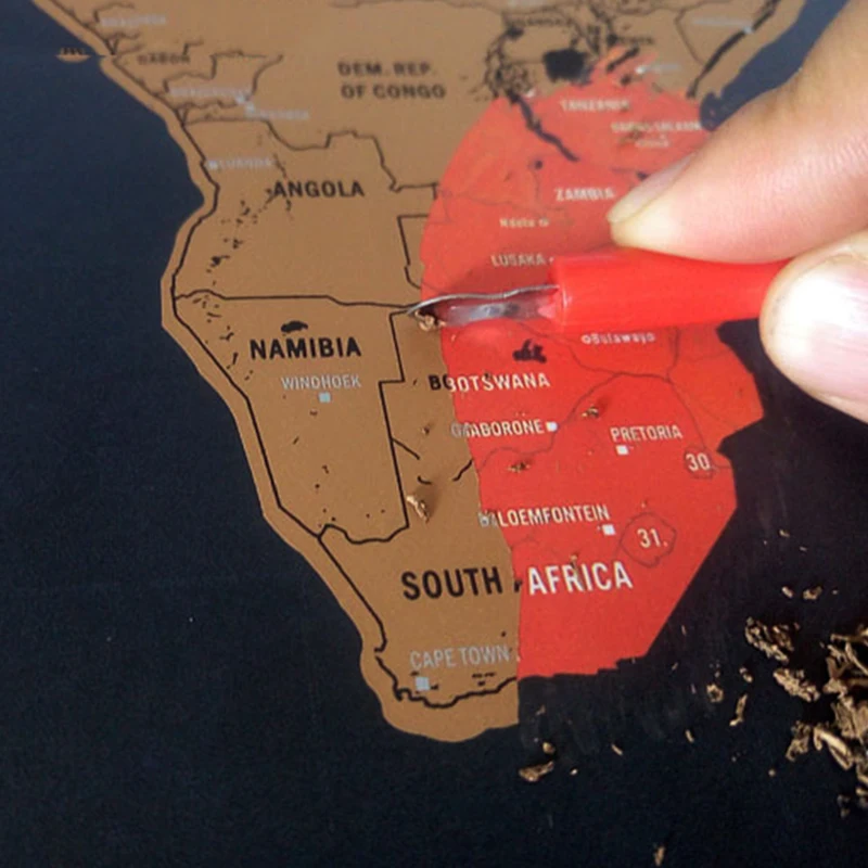 Настенные стикеры OIMG персонализированная карта мира стираемый черный цвет