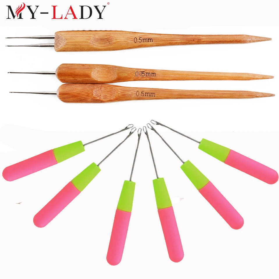 

Вязальный крючок My-Lady, игла для плетения волос для косичек, вязание крючком, спицы для плетения волос Jumbo, инструменты для плетения волос