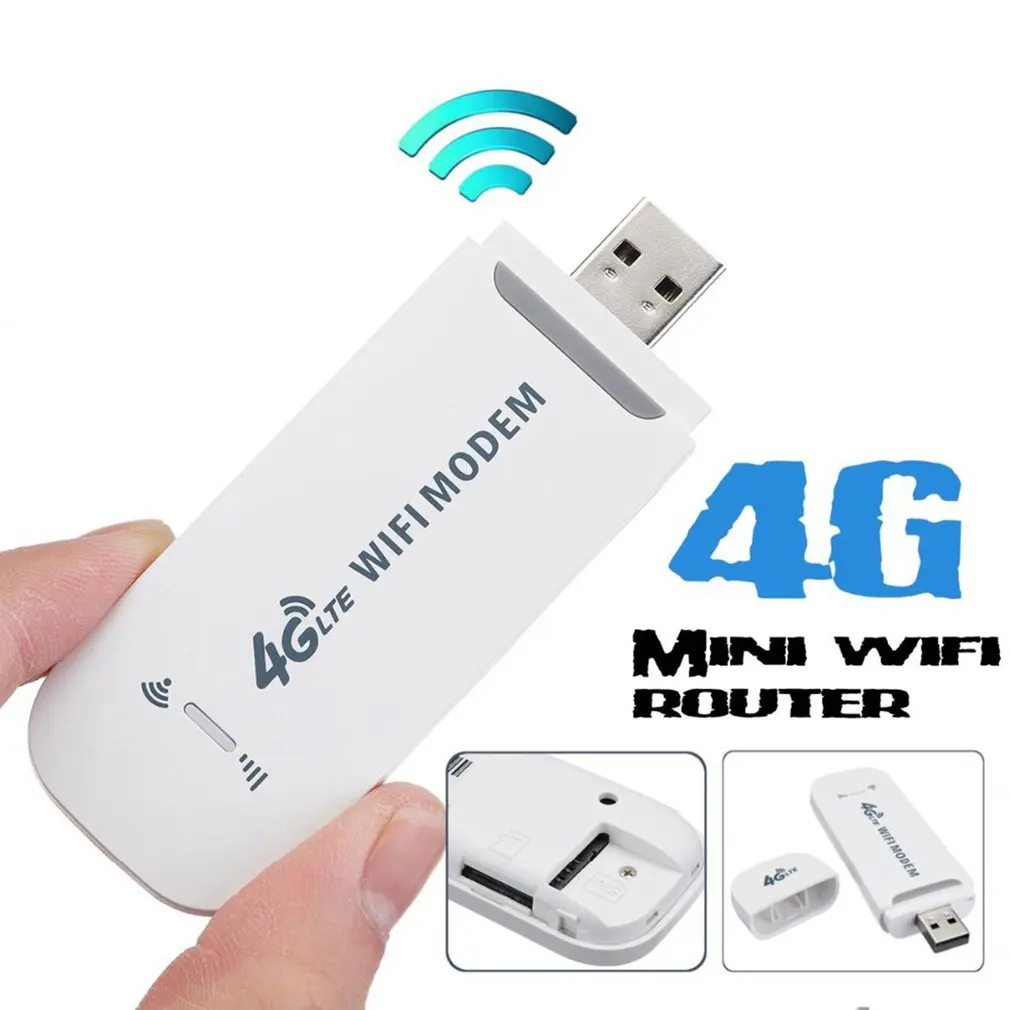 Portable 4G LTE Car WIFI Router Hotspot 100Mbps Wireless USB Dongle Mobile Broadband Modem SIM Card Unlocked