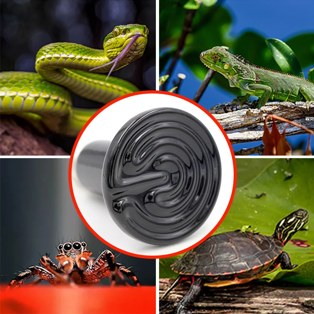 E27 220V Reptil нагревательная лампа дальнего инфракрасного света керамическая