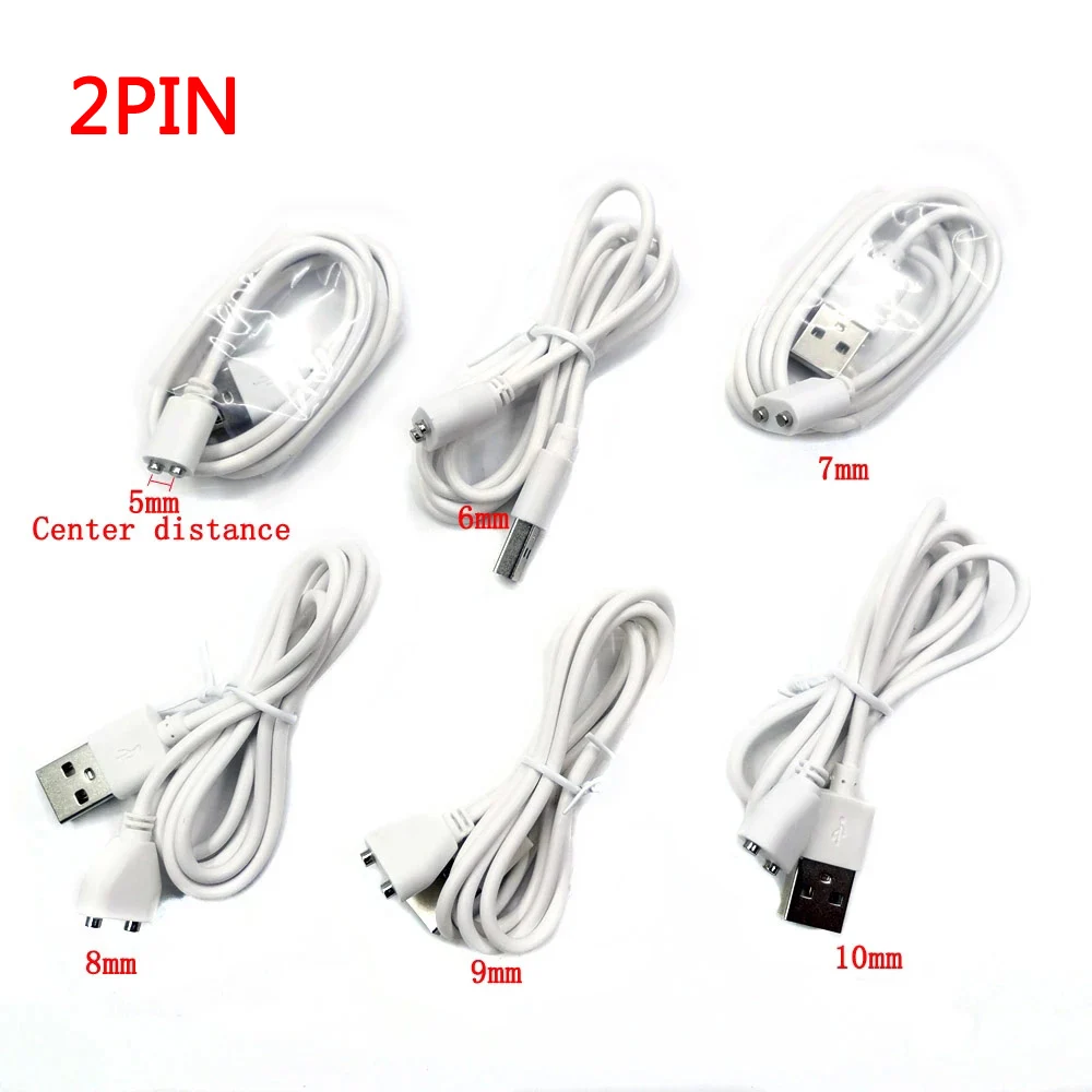 

2Pin Magnetic Charging Cable center spacing 5mm6/7/8/9/10mm Magnet Suctio USB Power charger for Beauty instrument Smart device