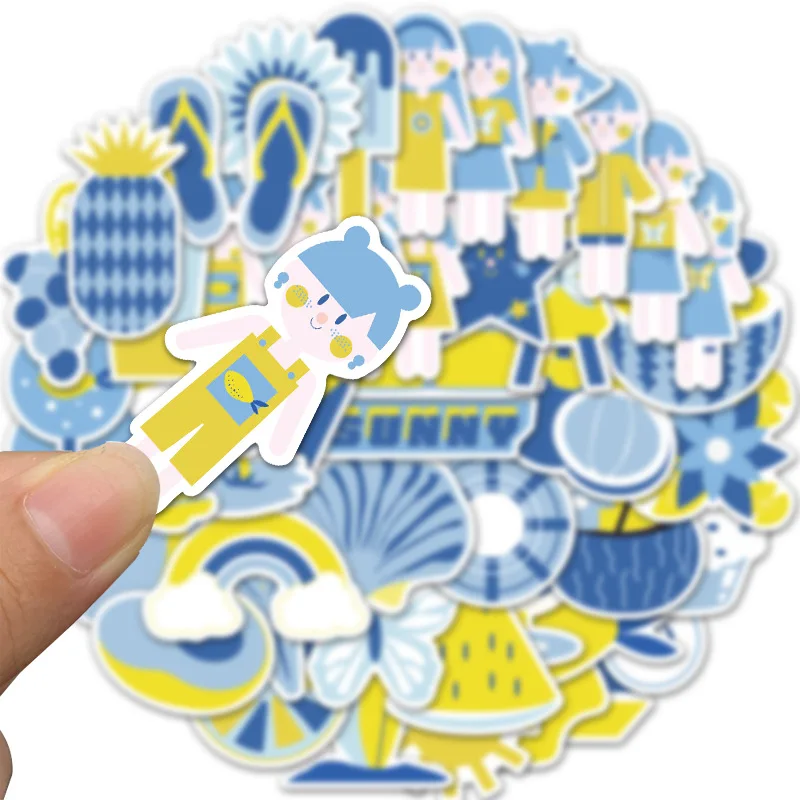 

10/30/50PCS Cute Cartoon Graffiti Fresh Summer Wind Suitcase Laptop Skateboard Water Cup Sticker Toy Wholesale