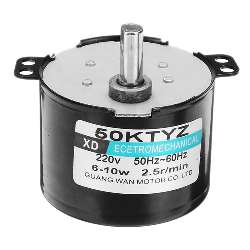 50Ktyz AC220 в 10 Вт 0 5 А 2 об/мин постоянный магнит синхронный двигатель редуктор