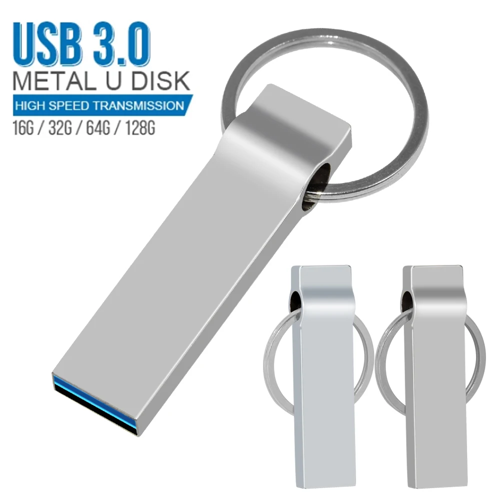 

metal USB 3.0 Pen Drive High speed 4GB 128GB USB Flash Drive 16GB 32GB 64GB Pendrive USB Stick with Keychain Flash Drive