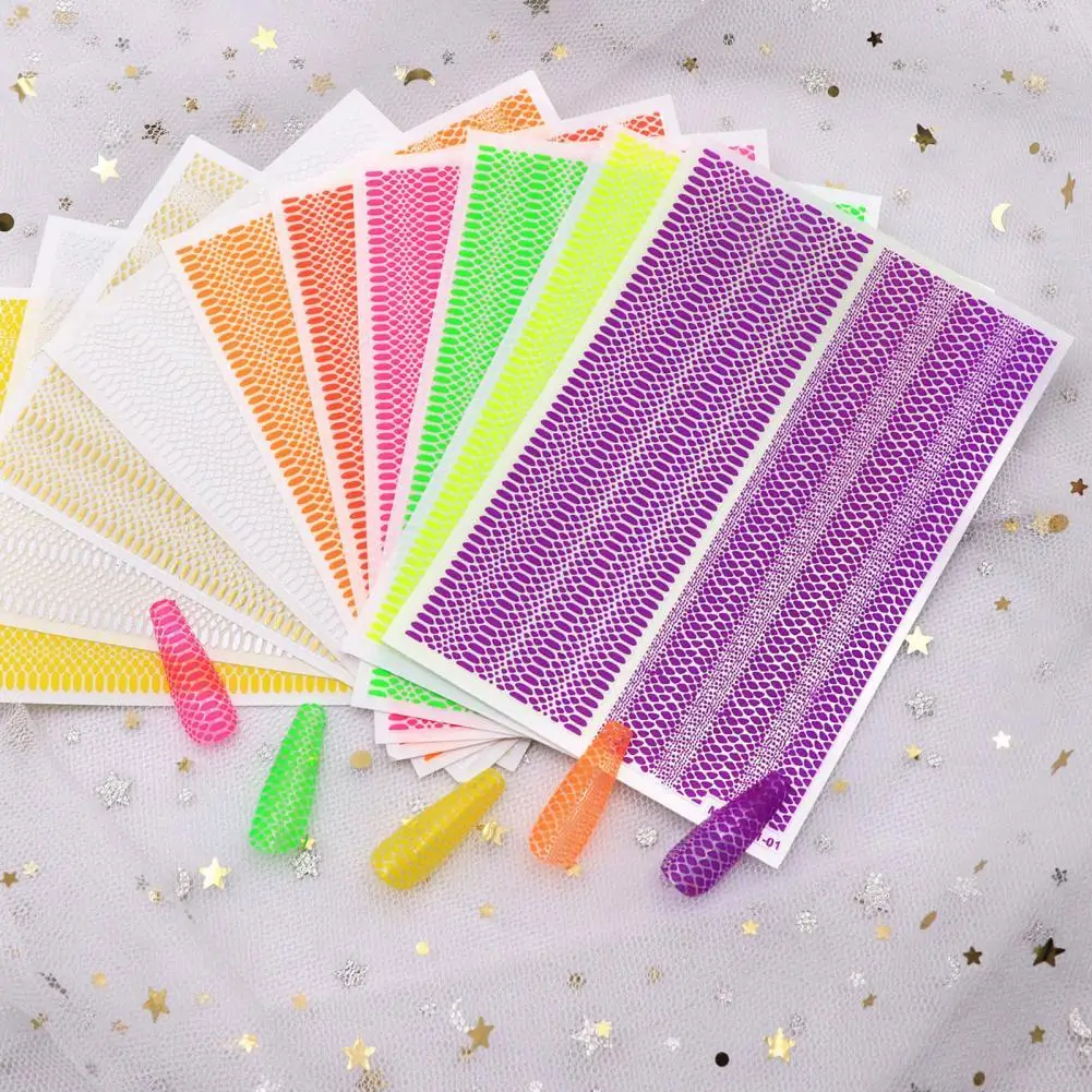 

Nail Foil Sticker Snake Skin Design Nail Design Multiple Colors Women Nail Art Transfer for Home Use