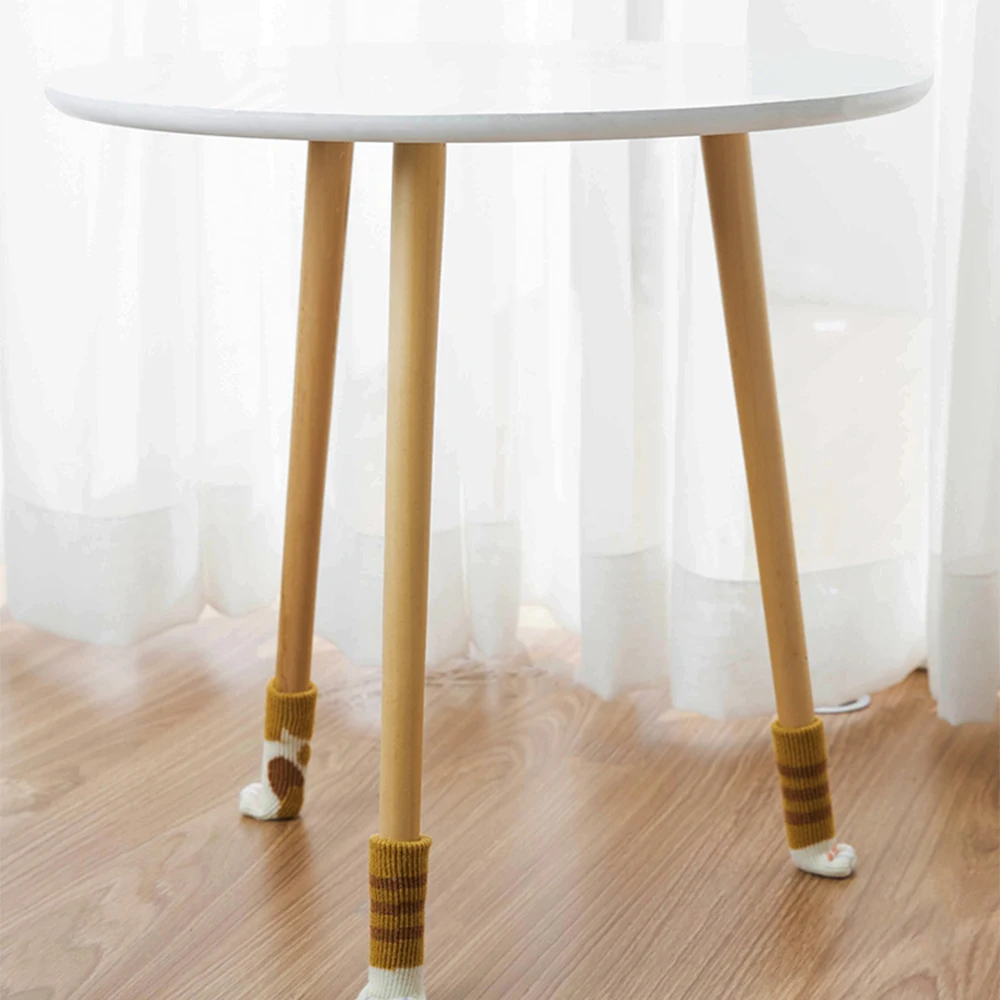 16 шт. накладки на ножки стола и стула защитный чехол кошачьи когти вязаные носки