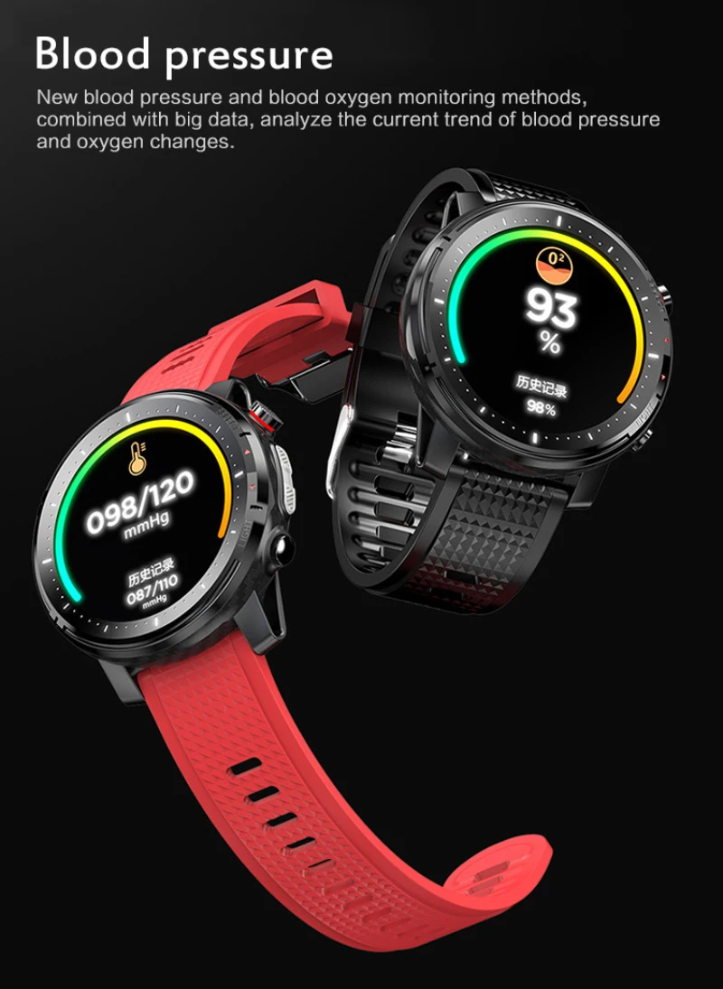 Смарт часы ECG L15 для мужчин и женщин сенсорный экран водозащита IP68 HD 1 3 дюйма