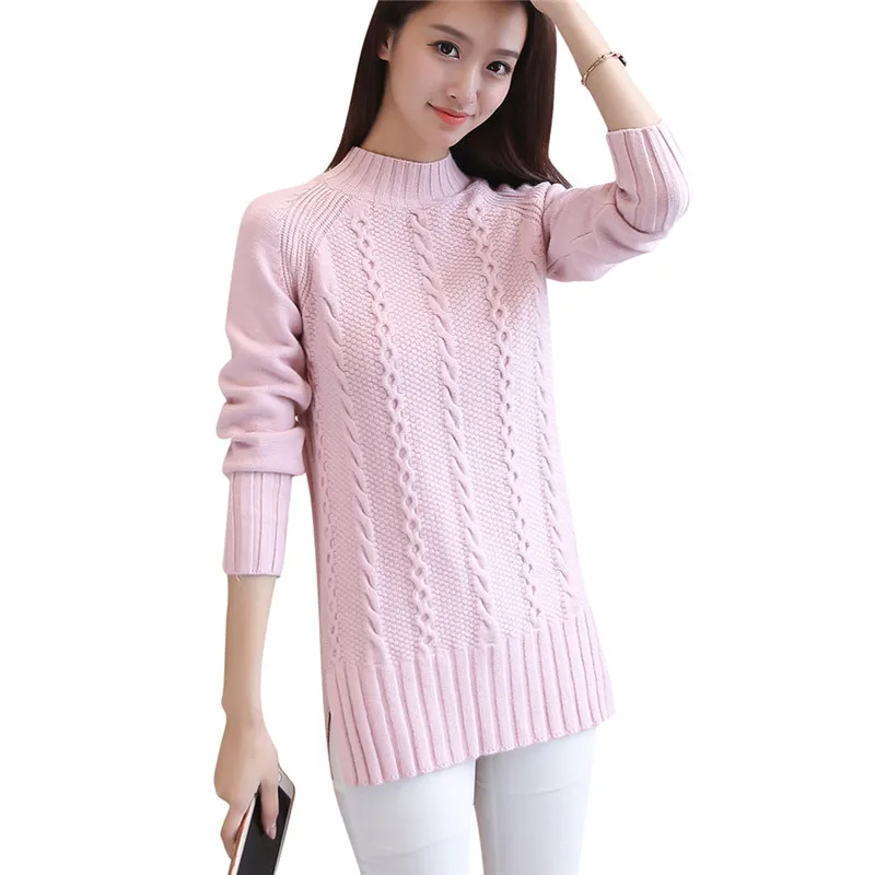 

2021 Half-turtleneck sweater autumn and winter new Korean women's long sweater