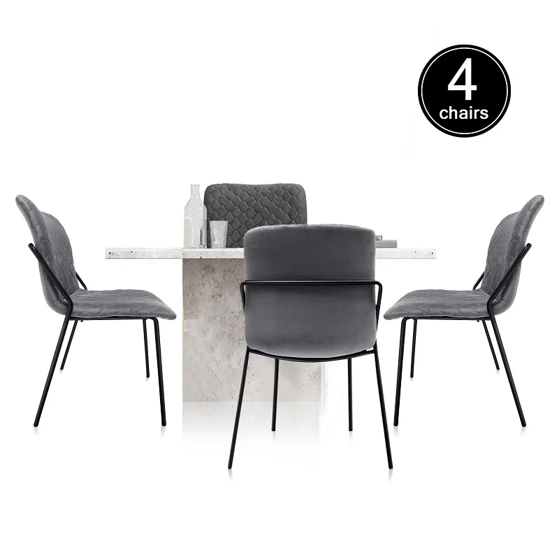 

4pcs/set Chair Backrest fabric chair Light luxury modern style Home living room dining room bearing capacity up to 200 kg