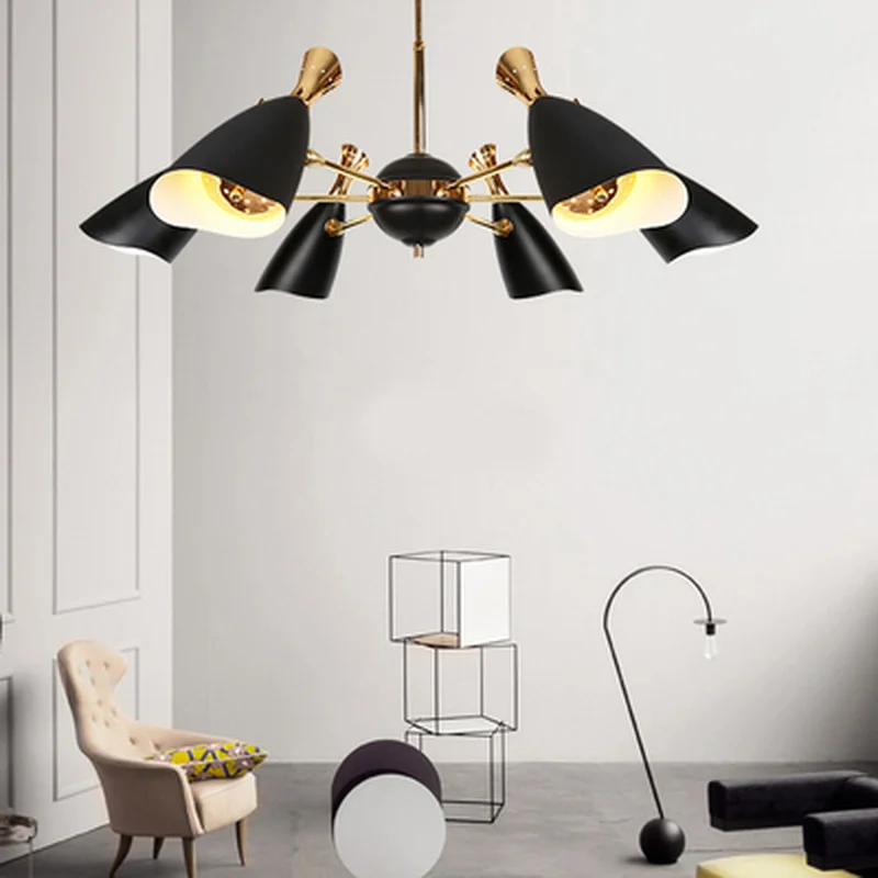 Duke скандинавский золотой черный светодиодный подвесной светильник современный