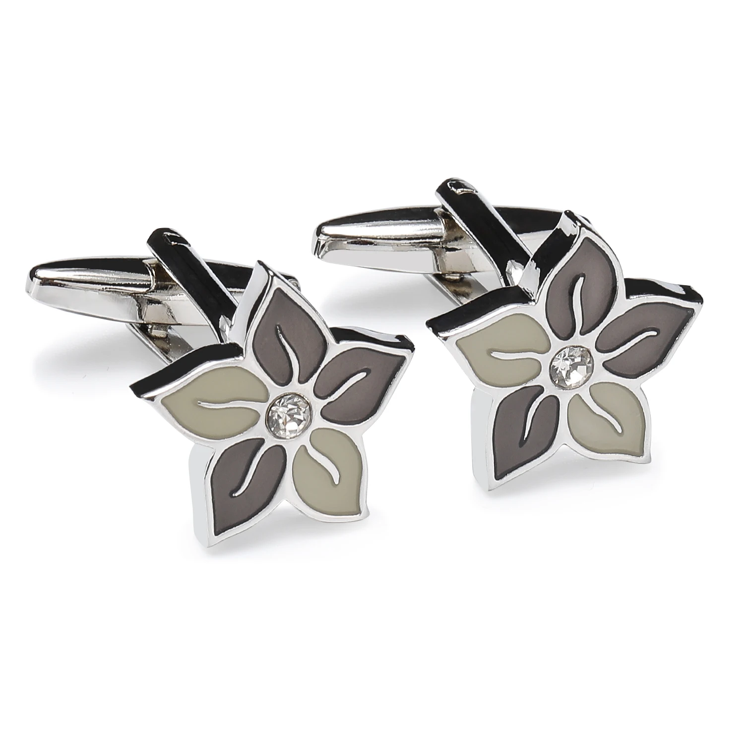 Роскошные запонки для рубашек мужчин фирменные сливери Цветочные Запонки на