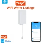 Сигнализация Tuya для утечки воды, автономный датчик перелива воды, с приложением