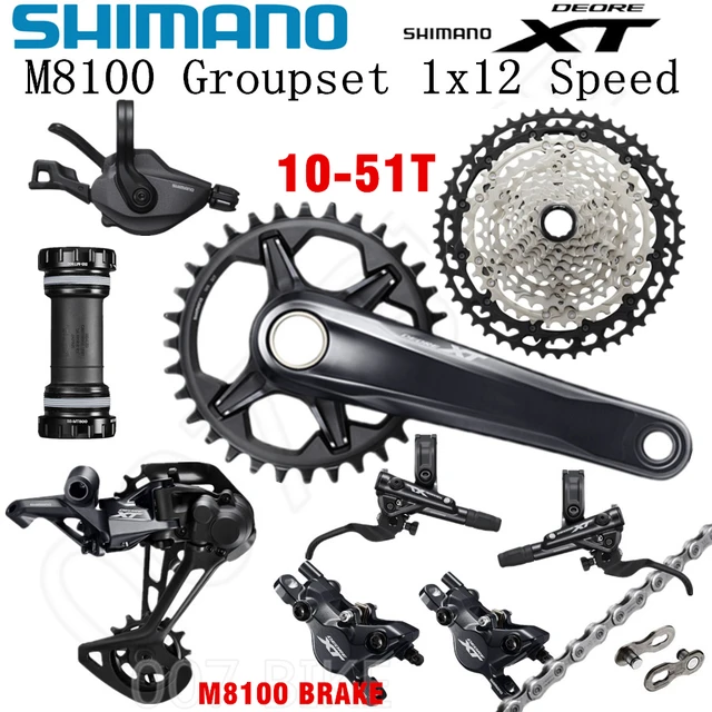 SHIMANO DEORE XT M8100 32T 34T 36T 170 