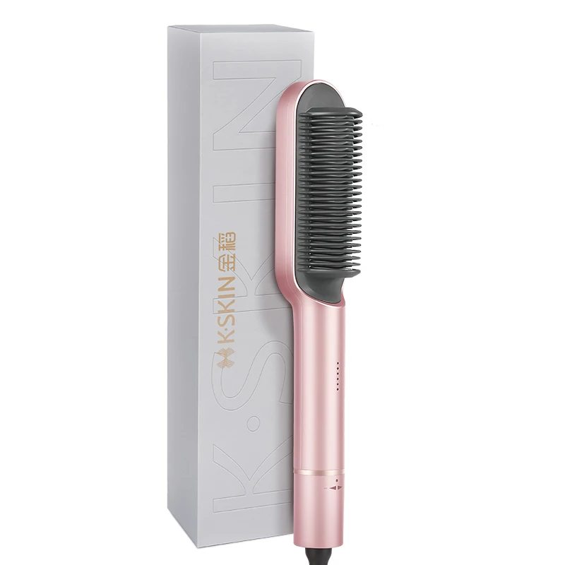 Электрический Выпрямитель для волос керамическая Расческа с нагревом PTC