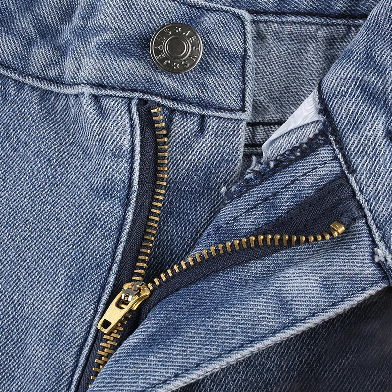 

2021 Summer New Style Retro Butterfly PrintPpants Straight Women's Trousers Casual Loose Wide-leg Street Style Jeans Woman Y2K