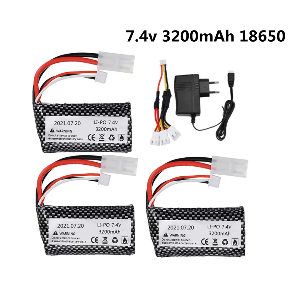 

Литий-полимерная батарея 7,4 в 3200 мАч 18650 20C для радиоуправляемого вертолета автомобиля танка лодки игрушек 2S 7,4 В аккумулятор и комплект заря...
