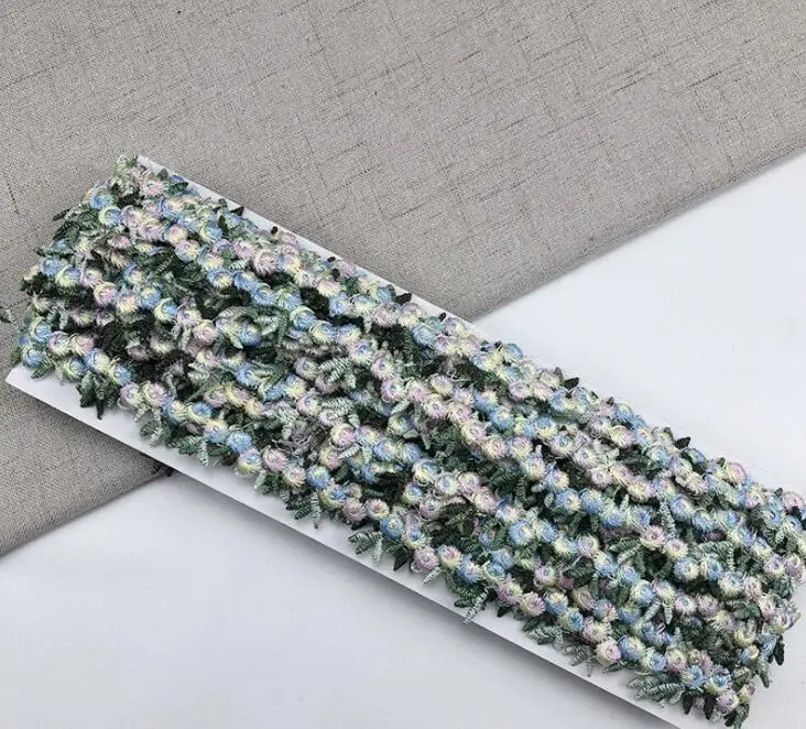 Водорастворимая Полиэстеровая кружевная лента с цветочной вышивкой 2 ярда | Дом и