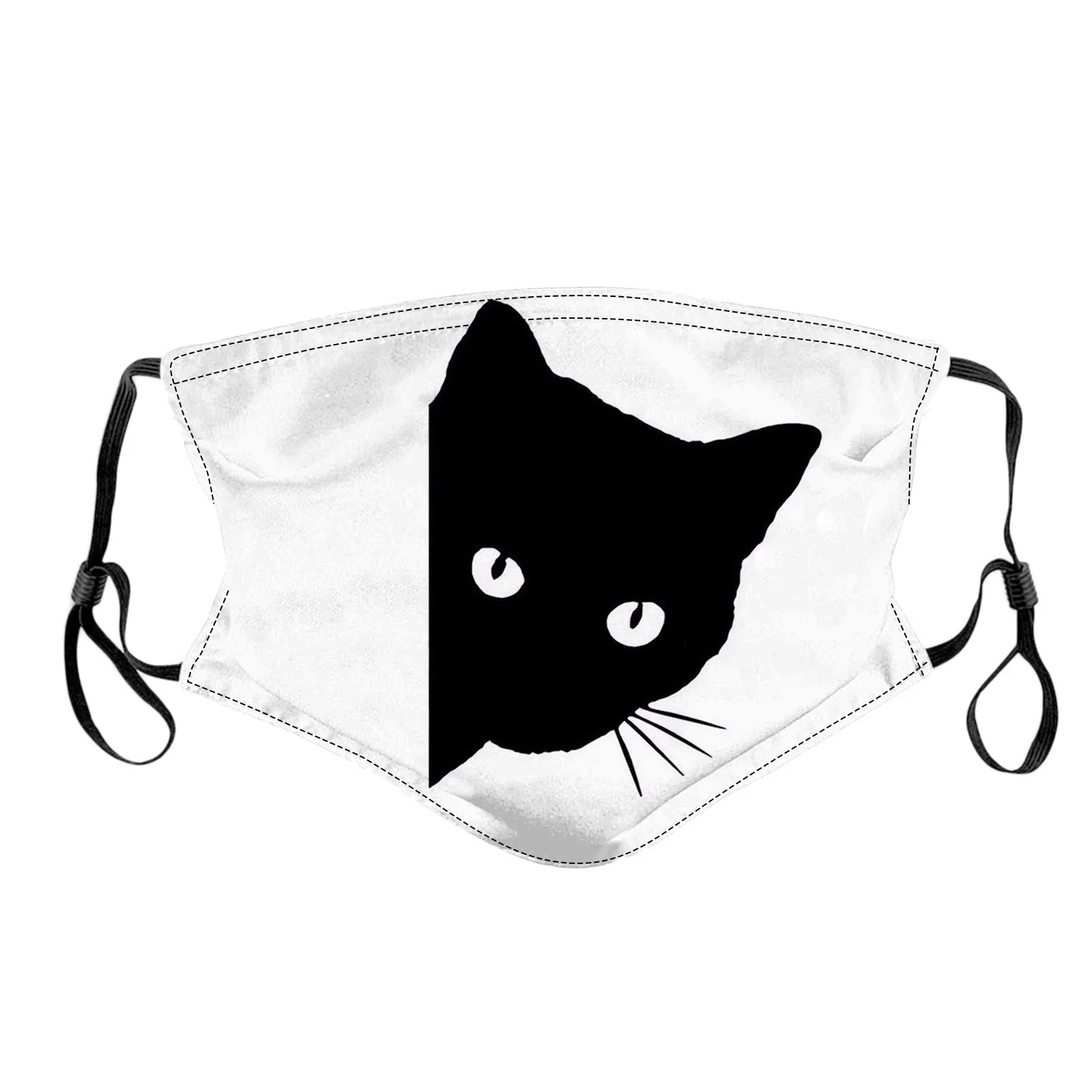 

Adults Masque Mascarillas Fast delivery Mscara Headband Cat Panda-Prints Breathable Washable Mask Filter Can Be Placed