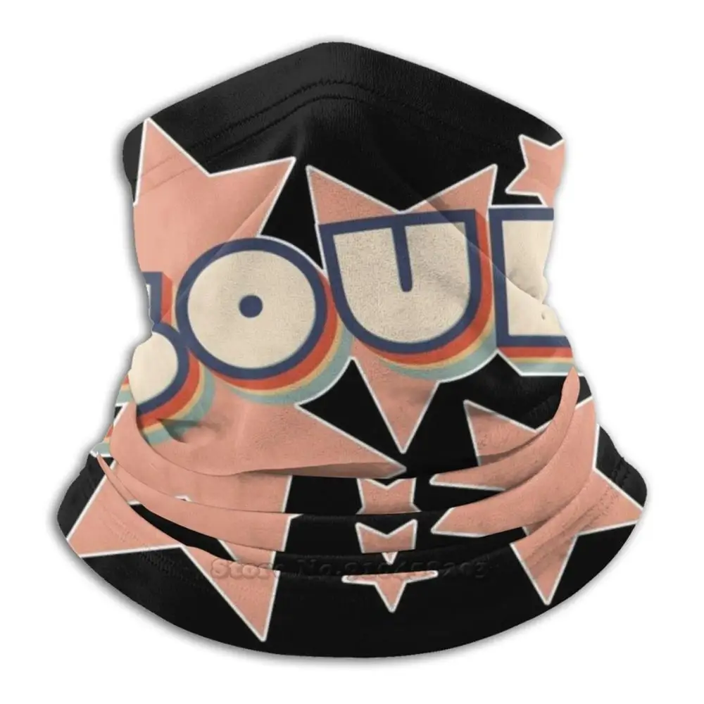 

Soul-70S Retro Design 3D Bandana Face Neck Warmer Soft Fleece Mask Sport Scarf