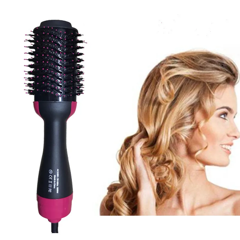 

Professional Lady Hair Dryer Volumizer Electric Blow Dryer Hot Air Brush Hair Straightener Curler Comb Hair Dryer And Styler