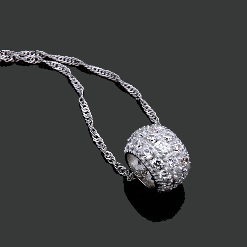 Ожерелье из серебра 925 пробы с подвеской в виде Круга|Ожерелья| |