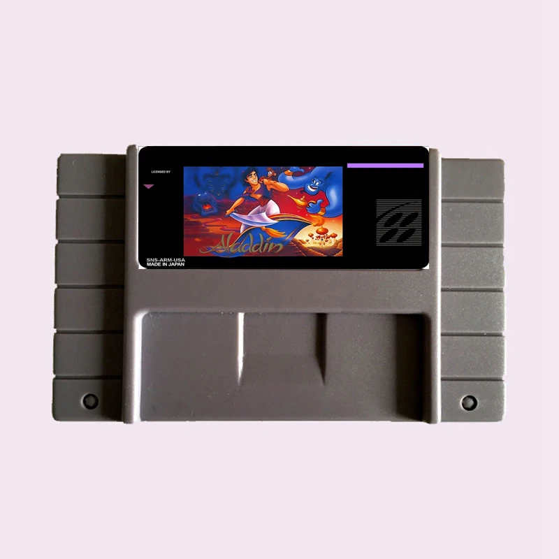 Высококачественная 16-битная игровая карта Alladin NTSC Big Gray для игровой версии США |