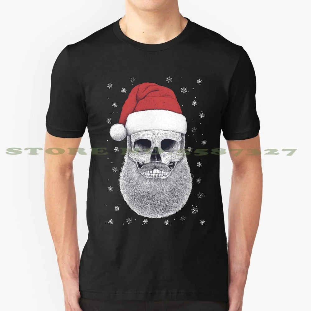 Футболка с рисунком Санта-Клауса снежинки бороды | Мужская одежда