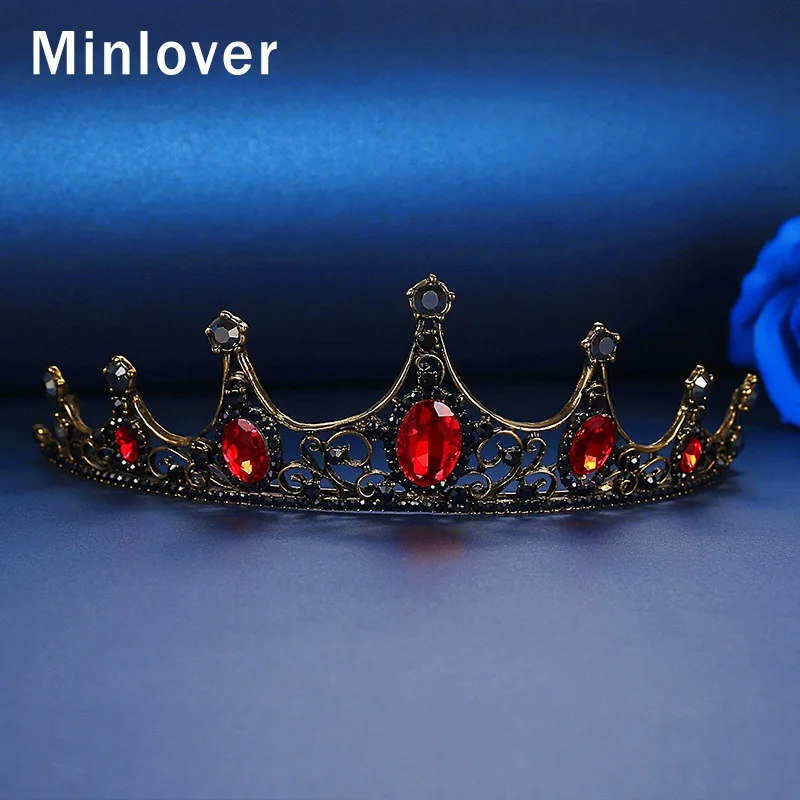 Женская тиара и корона Minlover свадебная диадема в стиле ретро с черными