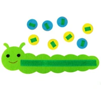 montessori mathematical game color sorting caterpillar preschool kindergarten teaching aids educational early learning toy gift