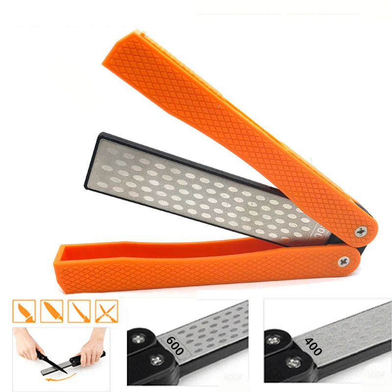 Портативный 5 &quotдвухсторонний точильный камень для кемпинга карманный складной