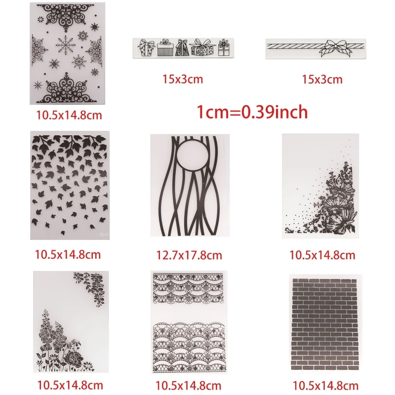 

Various Patterns Embossing Folder Stencil Template DIY Scrapbook Card Making 95AA