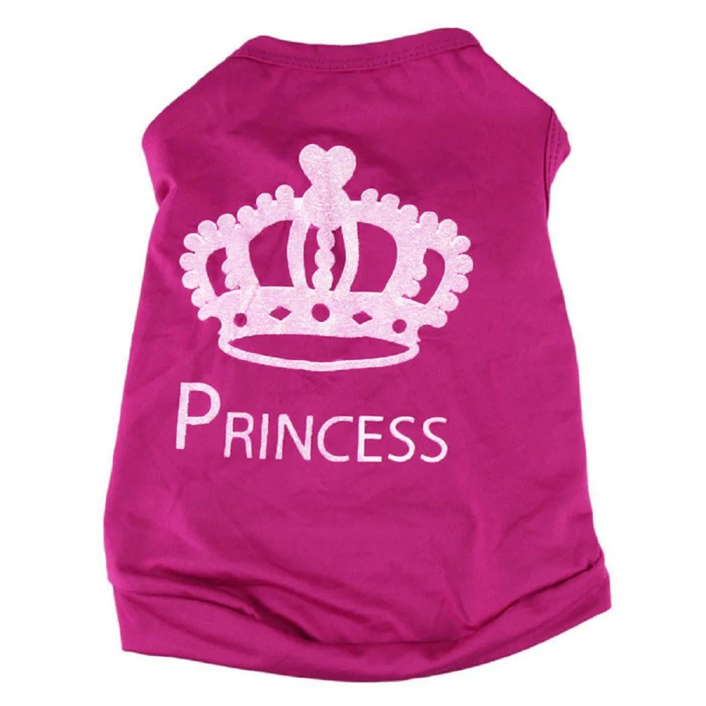 

Fashion Pet Dog Cat Cute Princess Polyester T-shirt Clothes Vest Summer Coat Puppy Costumes Pet Dogs T-shirt 2021 New#P30