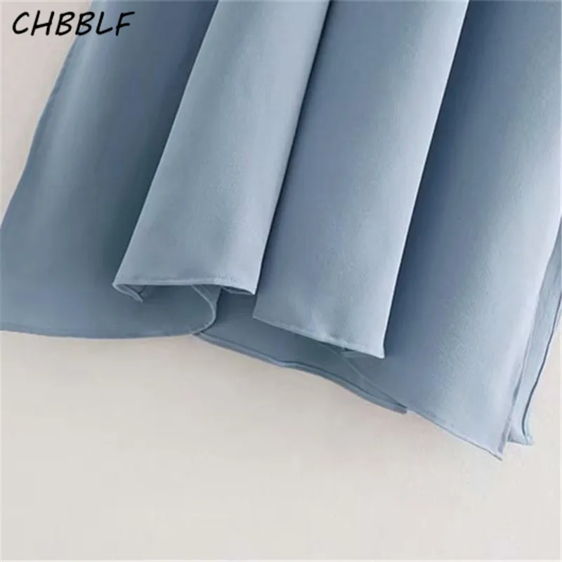 CHBBLF женские офисные детская маскарадная одежда нарядное голубое платье миди