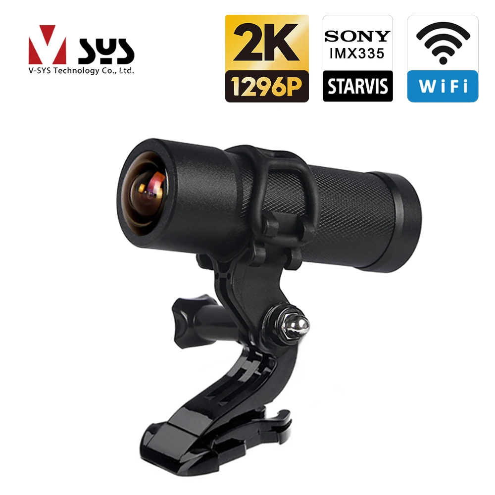 VSYS K5X мотоцикл Камера рекордер 2K 1296P Moto велосипедный шлем Wi Fi DVR видеорегистратор