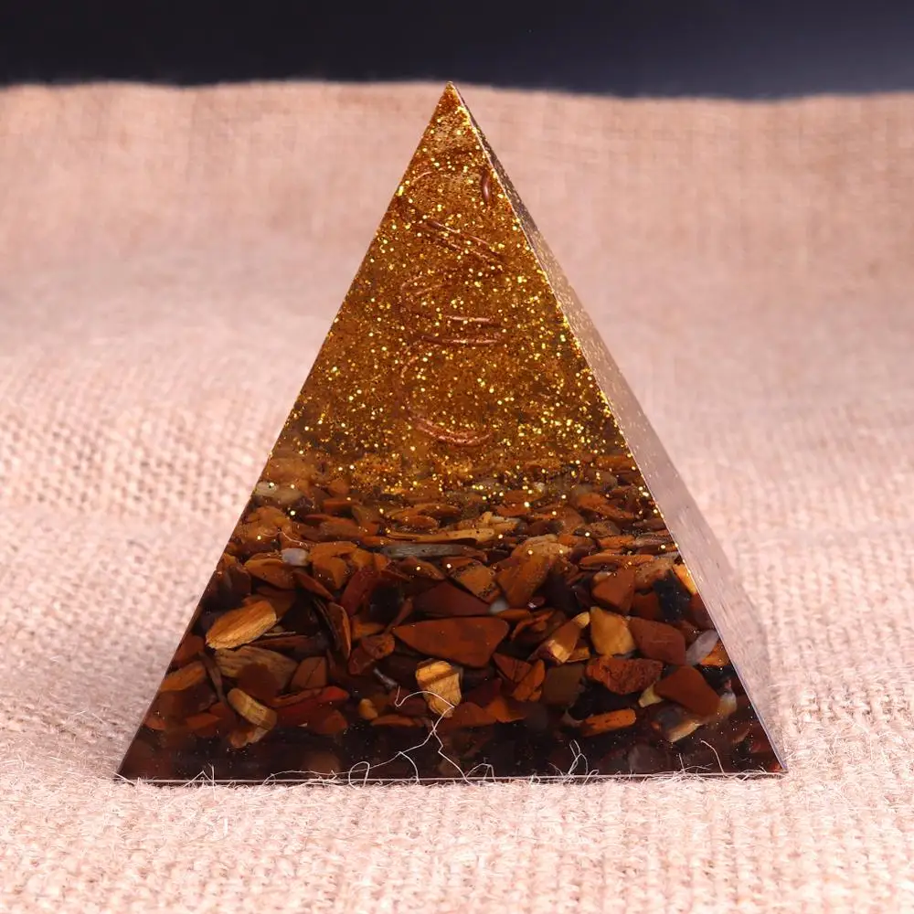 Orgonite энергии пирамиды маятник натуральными аметистами тигр глаз камень искусные