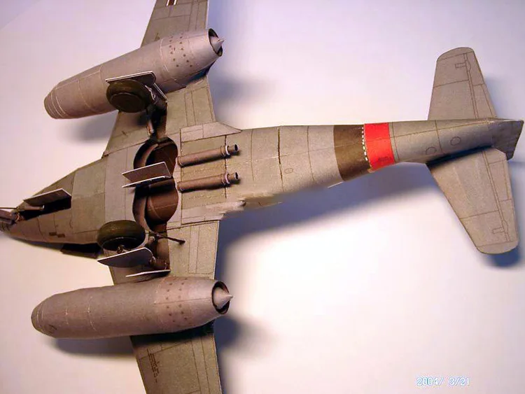 

German me-262 fighter paper model 1:33 GPM version me262 aircraft model handmade paper art