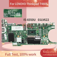 01lv622 01yu140 02hl838 for lenovo thinkpad t480s i5 8350u laptop motherboard et481 nm b471 sr3l9 ddr4 notebook mainboard