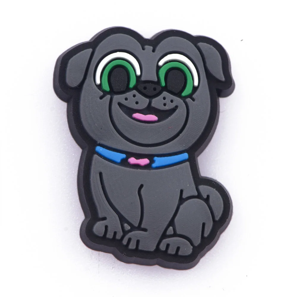 New Designer 1 Pcs PVC Croc Shoe Charms Kid's Cartoon Dogs Shoes Decorations Toys Bird Bracelet Accessories Watermelon Flower