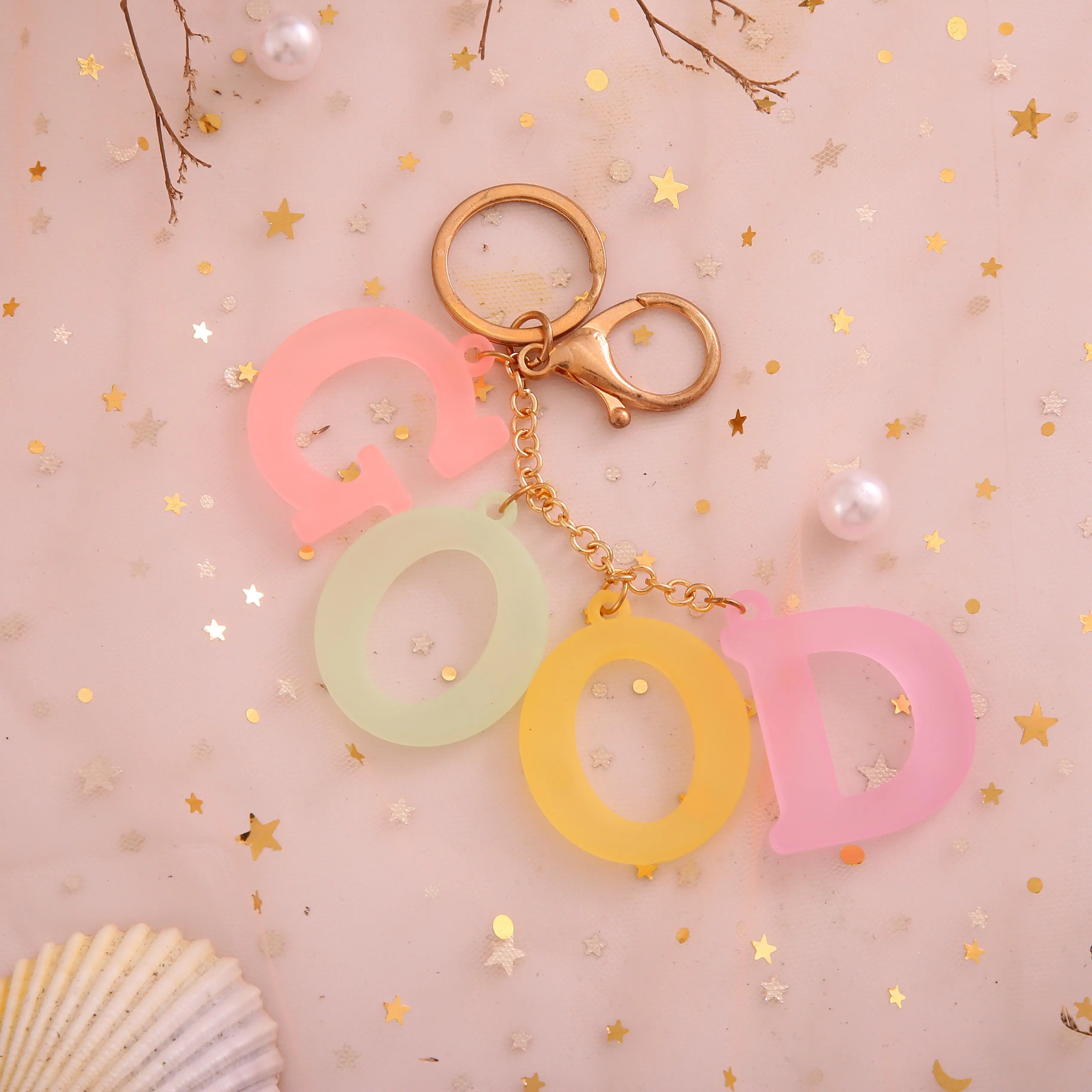 E-Ling брелок с надписью на английском языке Сумочка брелоком подвески для женщин и