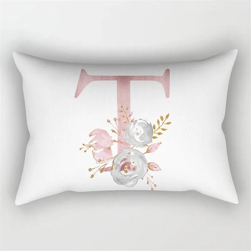 Pink Decorative Letter Cushion Cover 30x50cm Polyester Throw Pillowcase for Sofa and Home Decor image 4