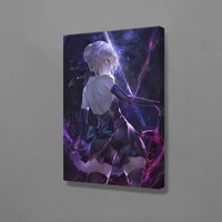 modular pictures fategrand order canvas wall art saber paintings printed famous anime character poster home decoration bedroom