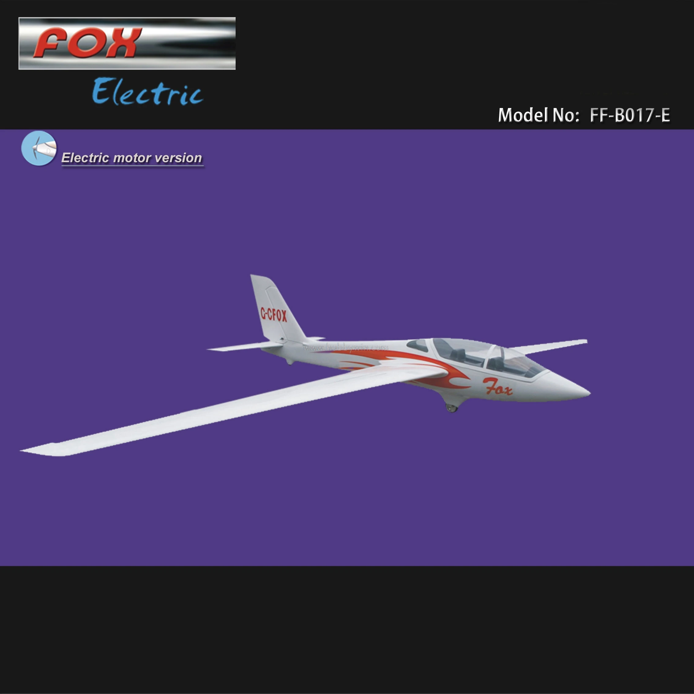 Электрический планер FOX 3000 мм ARF без электронной части RC модель парусник из