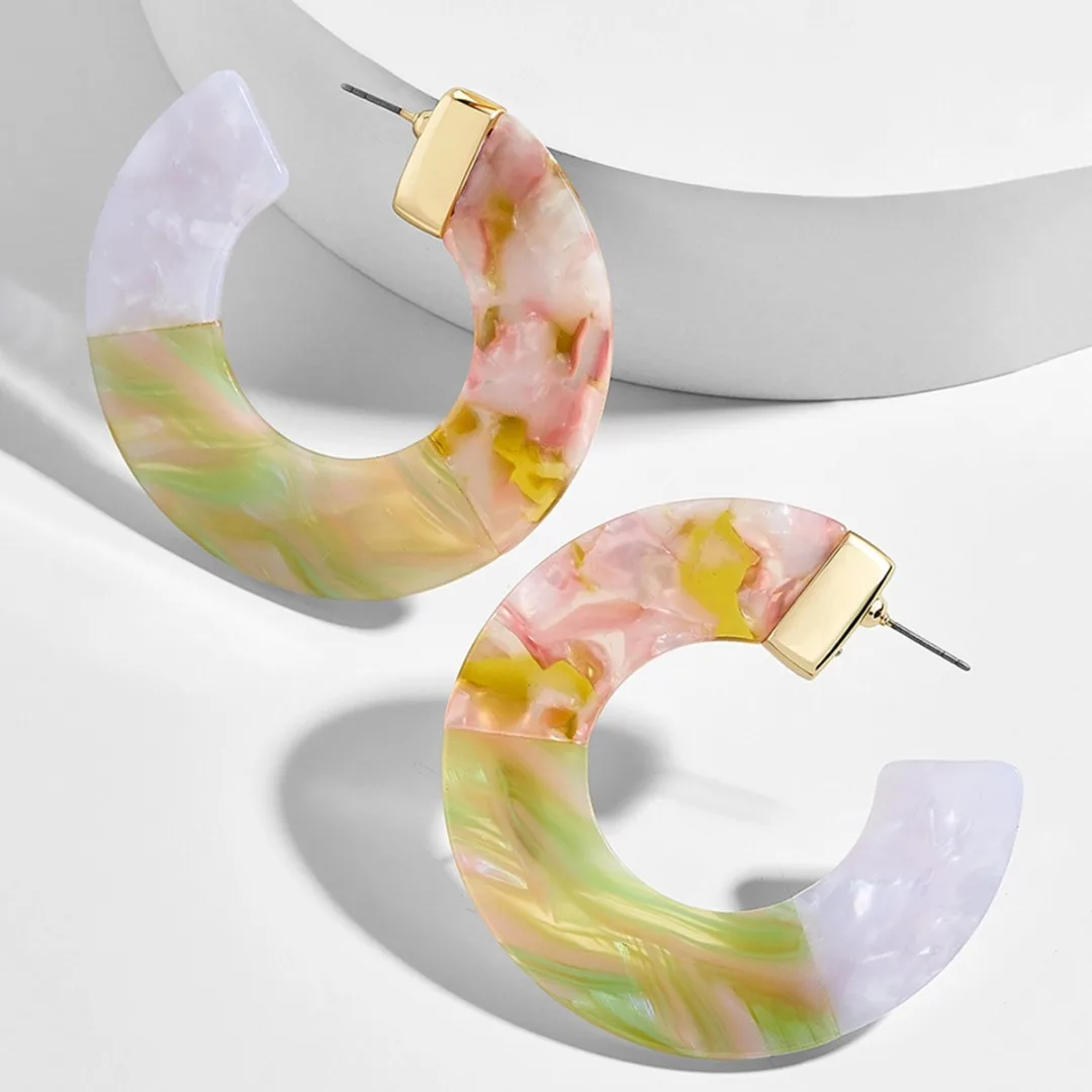 Богемные прелестные серьги акриловые черепаха из смолы оболочки цвет