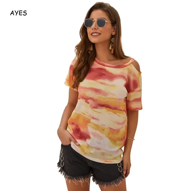 Модная хлопковая летняя футболка яркое женское короткое платье с круглым