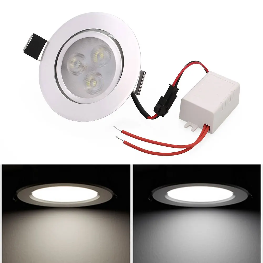 3LED Dimmable 30 градусов линза потолочная лампа панель вниз лампочка 330lm 80